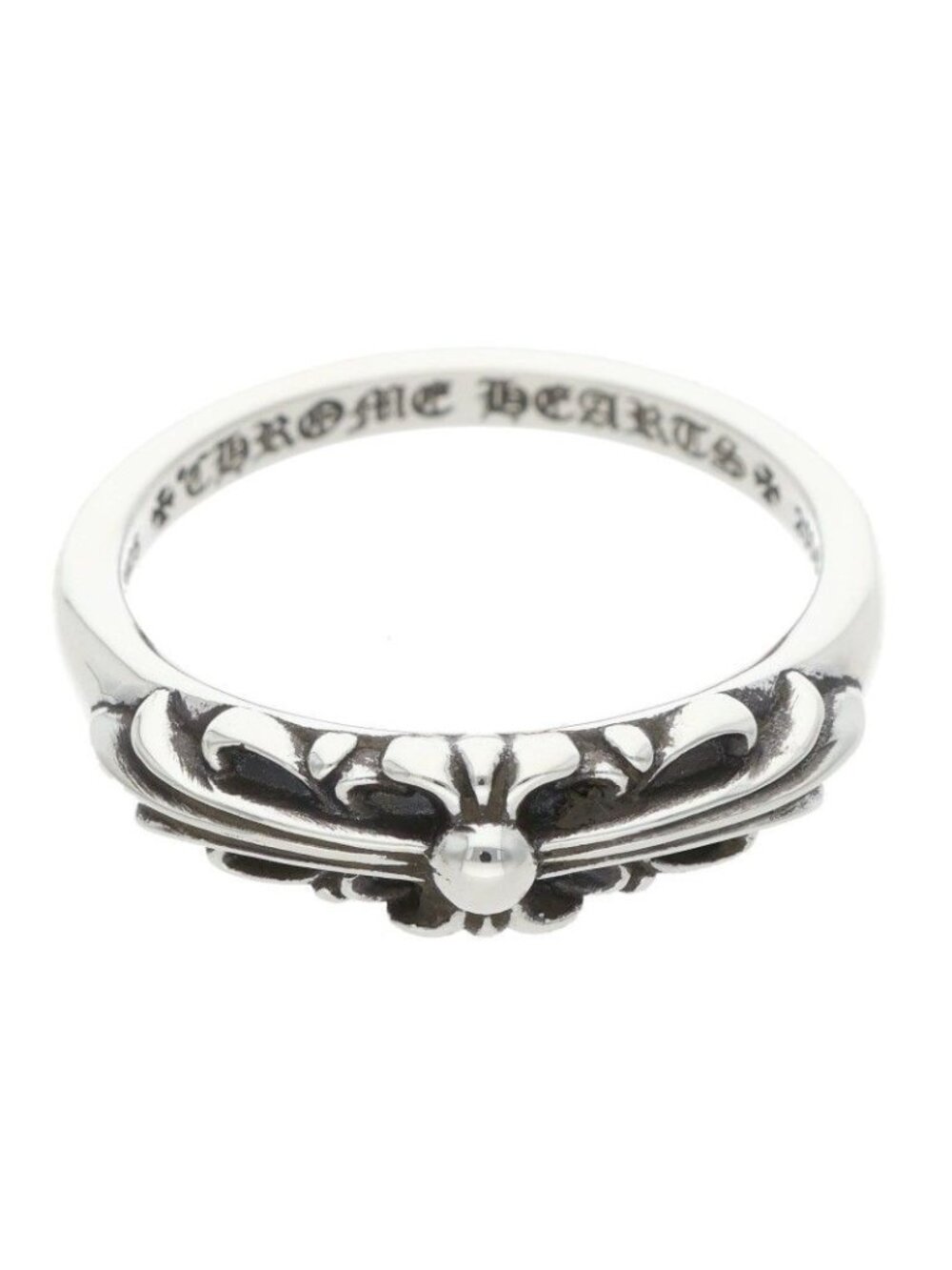 Chrome Hearts Baby Classic Floral Cross Silver Ring